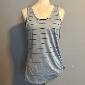 Athleta Max Out 2 -in-1 Support Bra Baby Blue and Blue Tank Top Size M
